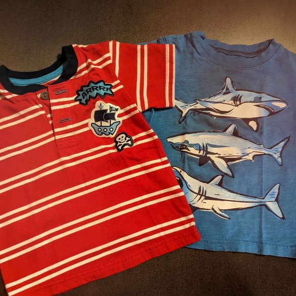 Pirate Ship & Shark Tee Bundle - Picture 1 of 7